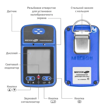 Газоанализатор (измеритель концентрации диоксида серы) МЕГЕОН 08205 купить по низкой цене | МАКСПРОФИТ