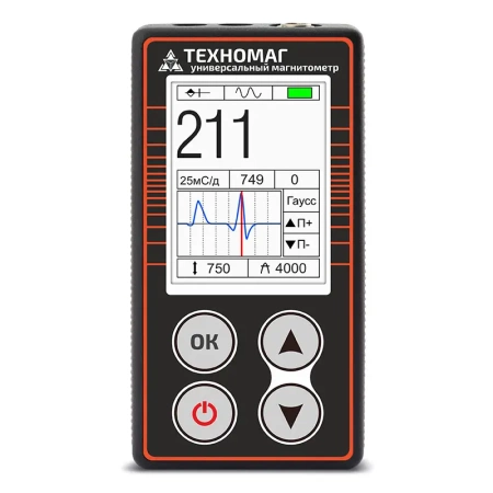 Универсальный магнитометр Техно-НДТ ТЕХНОМАГ с преобразователем П-1М тесламетра и образцом купить по низкой цене | МАКСПРОФИТ
