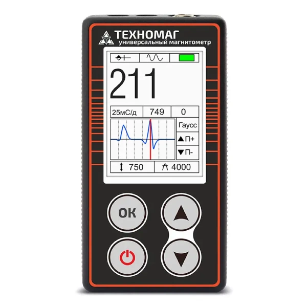 Универсальный магнитометр Техно-НДТ ТЕХНОМАГ с преобразователем П-1М тесламетра и образцом купить по низкой цене | МАКСПРОФИТ