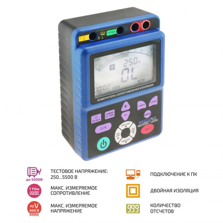 Измеритель сопротивления изоляции (мегаомметр) МЕГЕОН 13950 купить по низкой цене | МАКСПРОФИТ