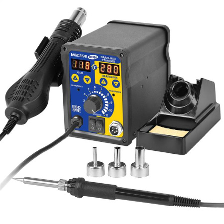 Паяльная станция 2 в 1 МЕГЕОН 00386 купить по низкой цене | МАКСПРОФИТ