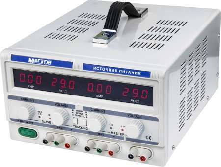 Трехканальный линейный источник питания МЕГЕОН 32303 купить по низкой цене | МАКСПРОФИТ